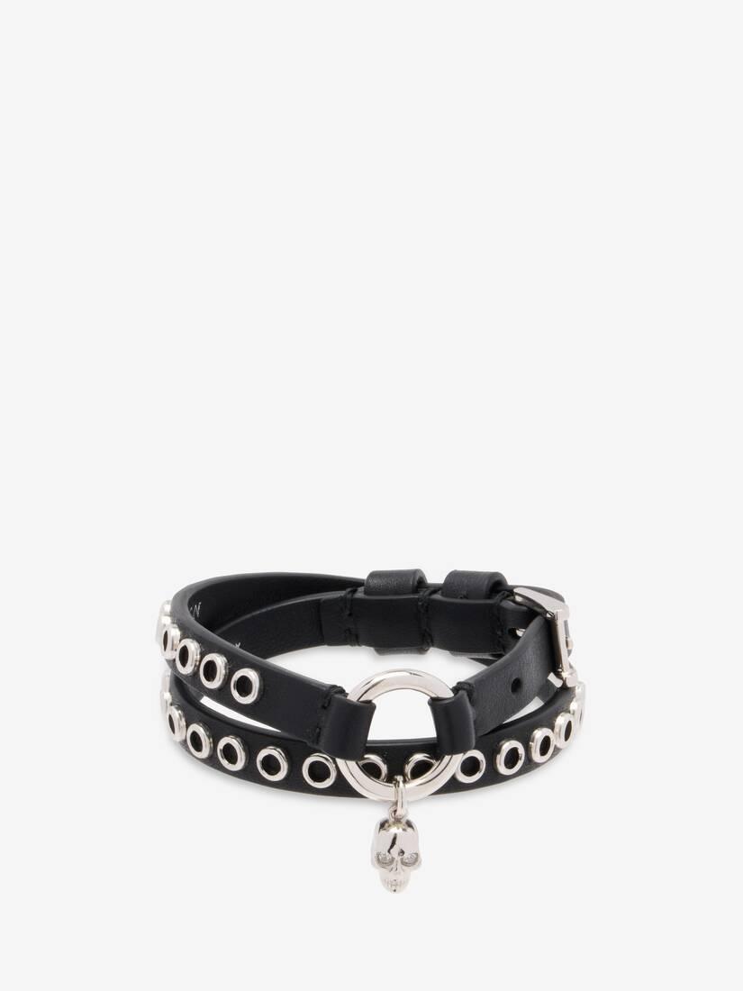 Skull Ring Double Wrap Bracelet by ALEXANDER MCQUEEN