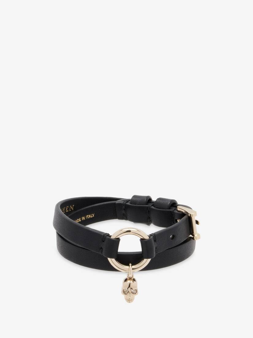 Skull Ring Double Wrap Bracelet by ALEXANDER MCQUEEN