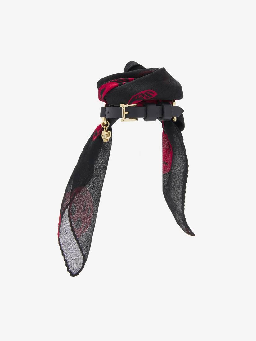 Skull Scarf Double Wrap Bracelet by ALEXANDER MCQUEEN