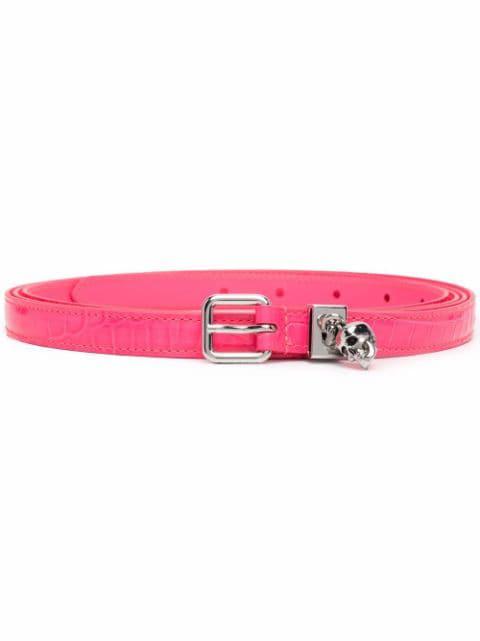 Skull charm buckle belt by ALEXANDER MCQUEEN