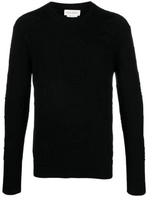 Skull-jacquard cotton jumper by ALEXANDER MCQUEEN