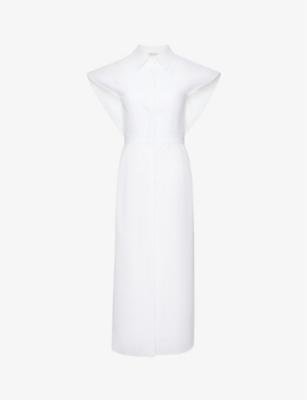 Sleeveless button-up cotton midi dress by ALEXANDER MCQUEEN