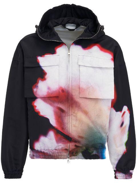 Solarised Flower hoodied jacket by ALEXANDER MCQUEEN