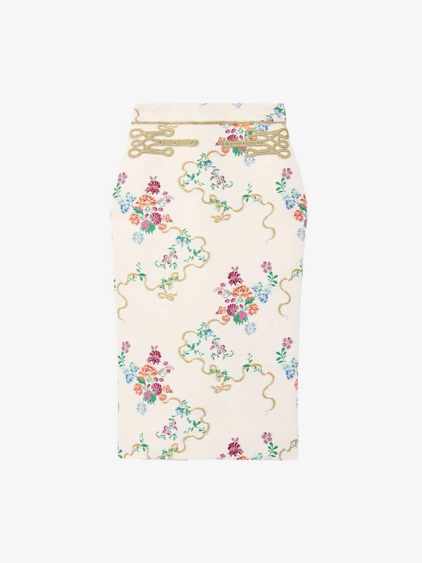 Summer Floral Pencil Skirt by ALEXANDER MCQUEEN