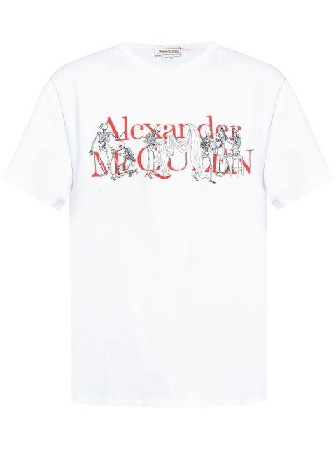 Tailor Skeleton-logo T-shirt by ALEXANDER MCQUEEN