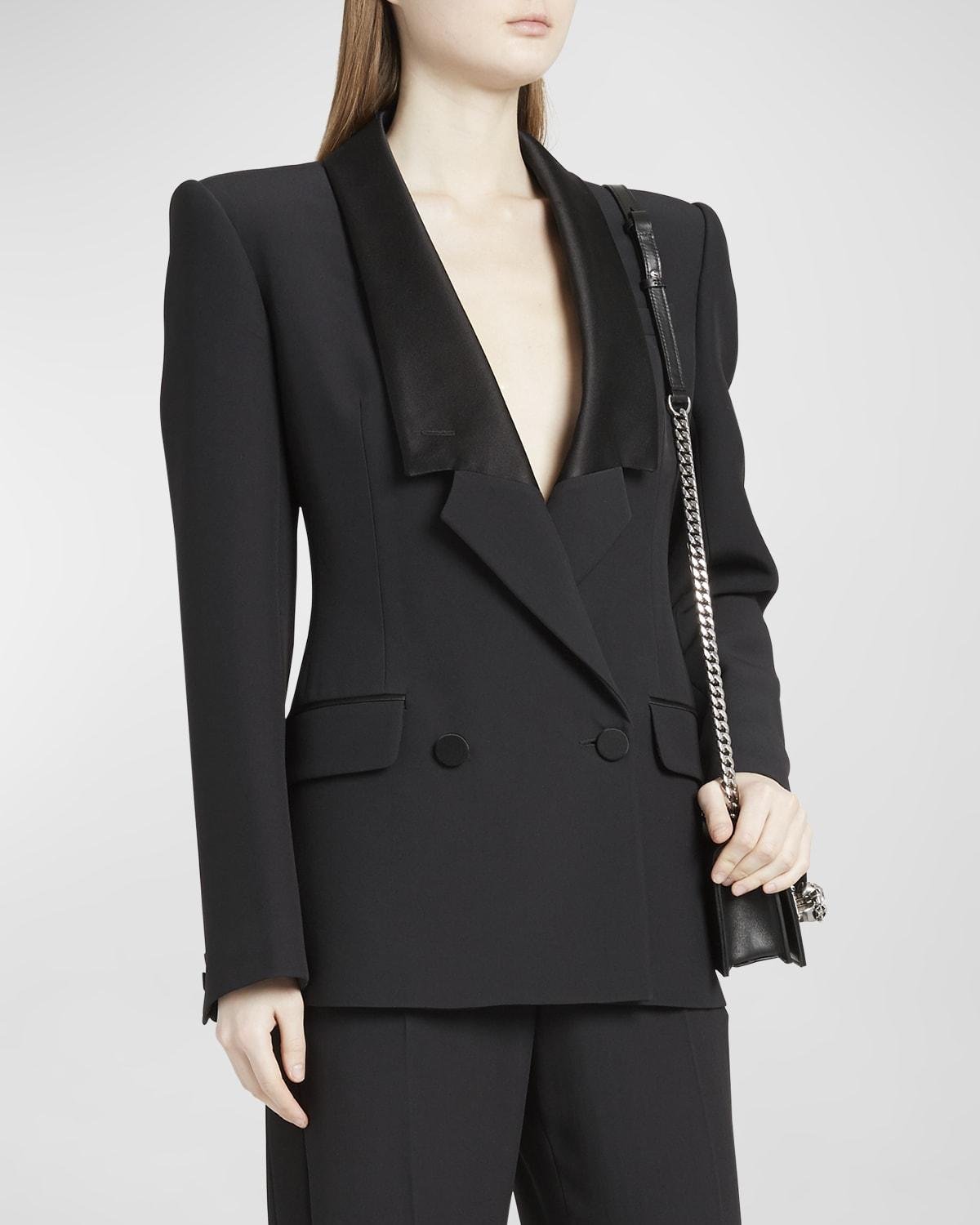 Tailored Blazer Jacket with Satin Lapel by ALEXANDER MCQUEEN