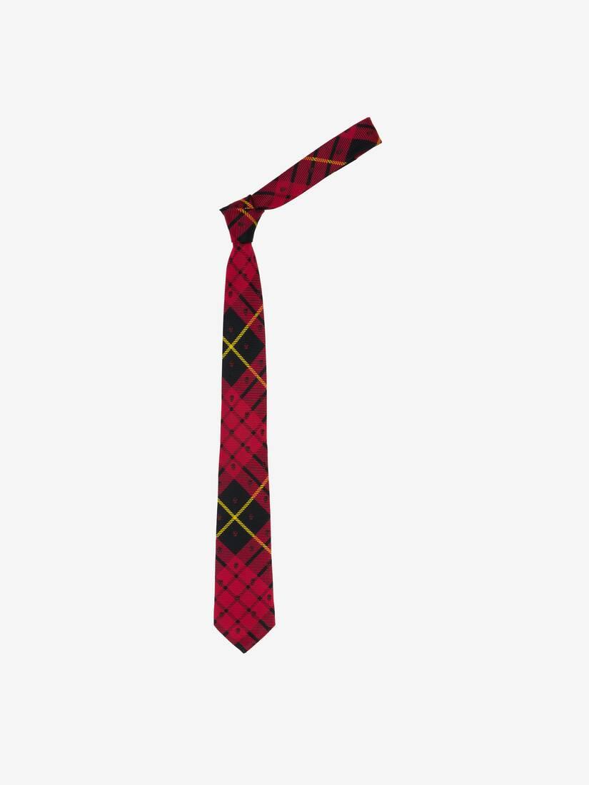 Tartan Skull Tie by ALEXANDER MCQUEEN