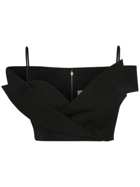 Trompe L'oeil tailored crop top by ALEXANDER MCQUEEN