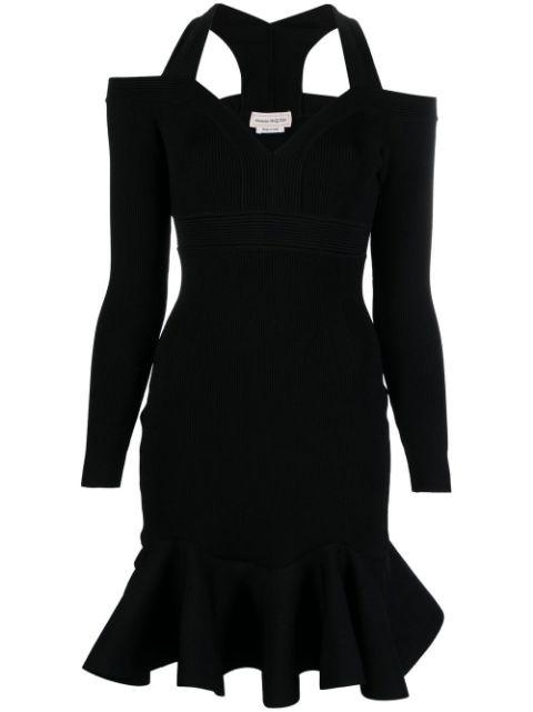 V-neck knitted mini dress by ALEXANDER MCQUEEN