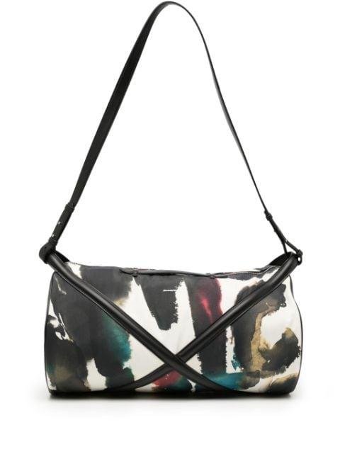 Watercolour Graffiti-print leather holdall by ALEXANDER MCQUEEN
