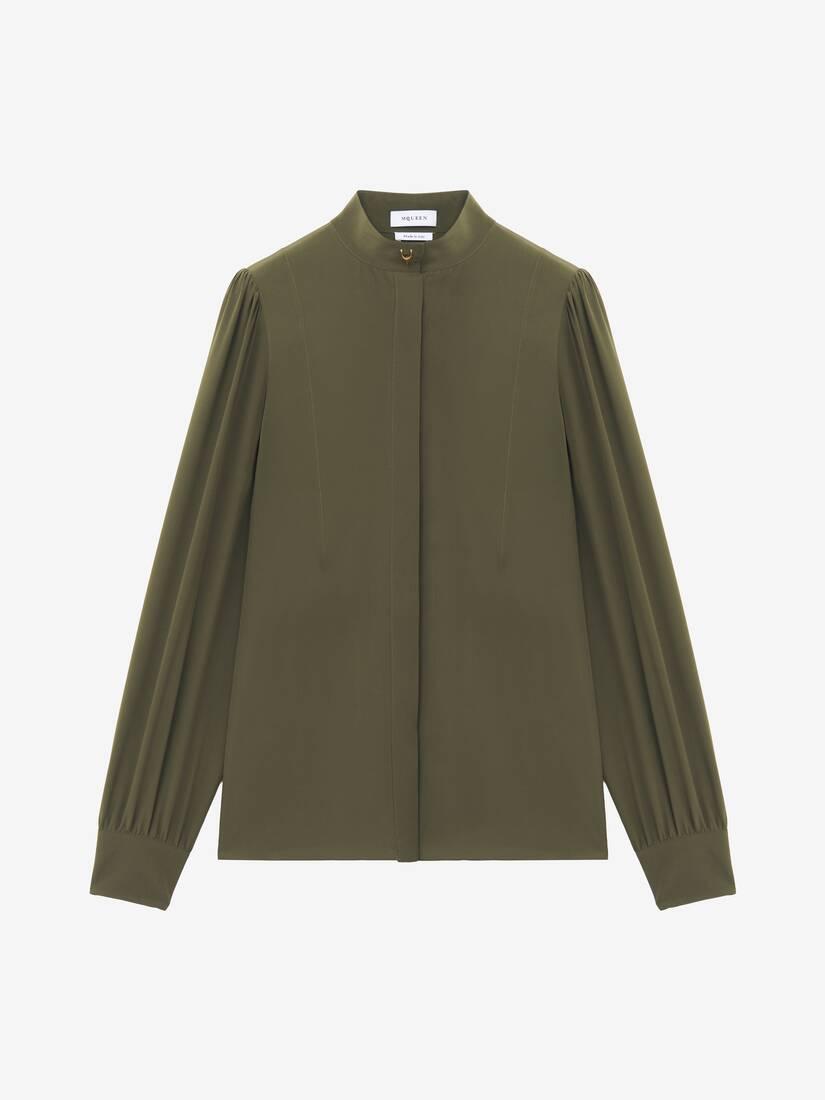 Wishbone Silk Shirt by ALEXANDER MCQUEEN