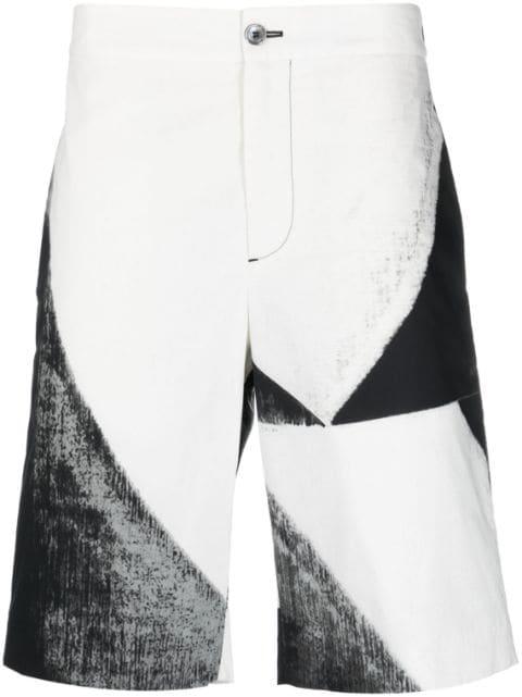 abstarct-print cotton Bermuda shorts by ALEXANDER MCQUEEN