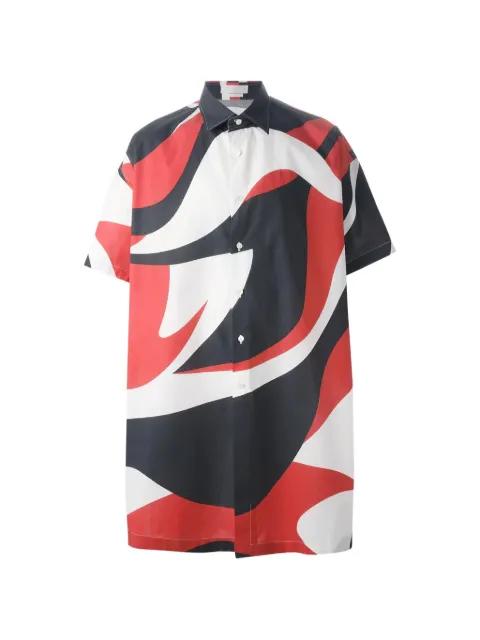abstract-print short-sleeve shirt by ALEXANDER MCQUEEN