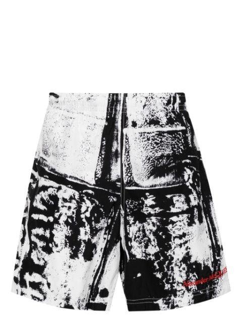 abstract-print swim shorts by ALEXANDER MCQUEEN