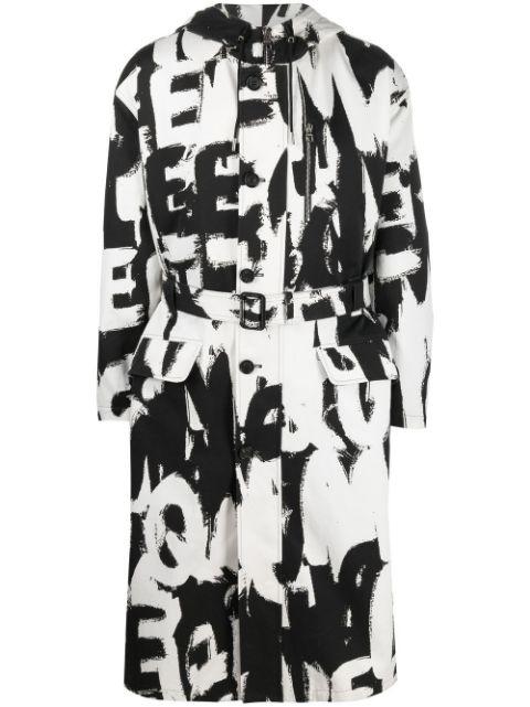 all-over logo print parka by ALEXANDER MCQUEEN