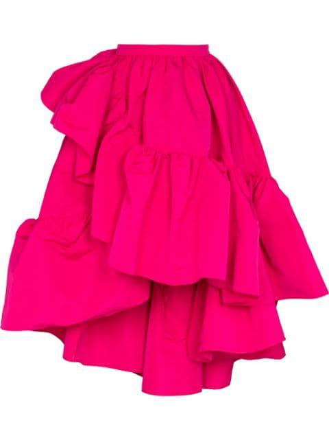 asymmetric ruffled skirt by ALEXANDER MCQUEEN