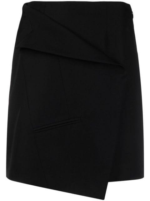 asymmetric wool miniskirt by ALEXANDER MCQUEEN
