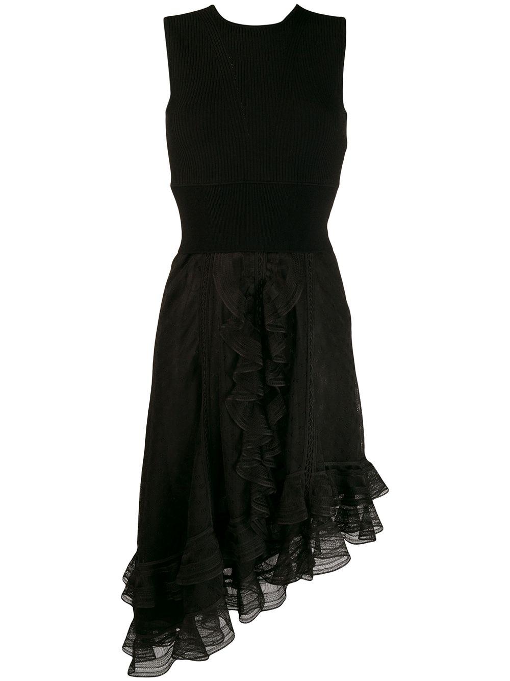 asymmetrical draped knit dress by ALEXANDER MCQUEEN