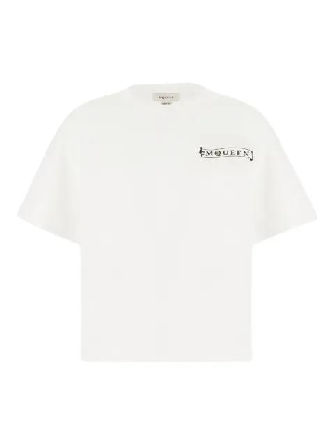 banner logo-print T-shirt by ALEXANDER MCQUEEN