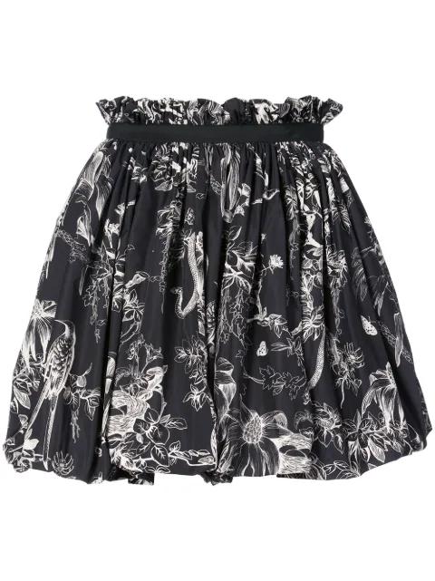 bird sketch mini skirt by ALEXANDER MCQUEEN