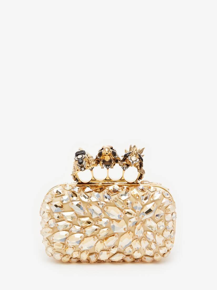 bosch knuckle clutch in gold by ALEXANDER MCQUEEN