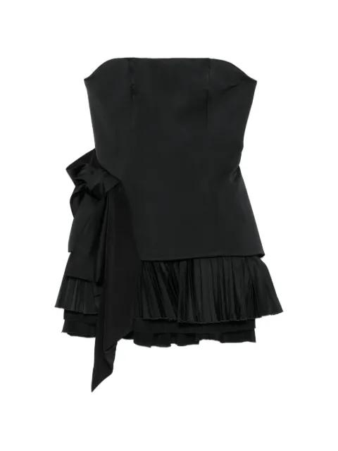 bow-detail pleated dress by ALEXANDER MCQUEEN