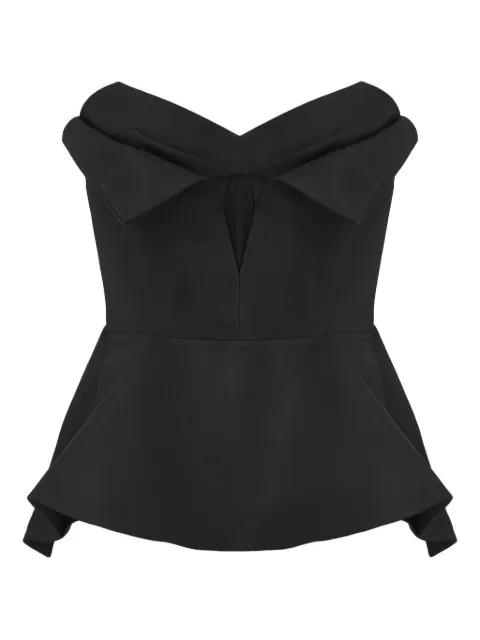 bow-detailed peplum top by ALEXANDER MCQUEEN