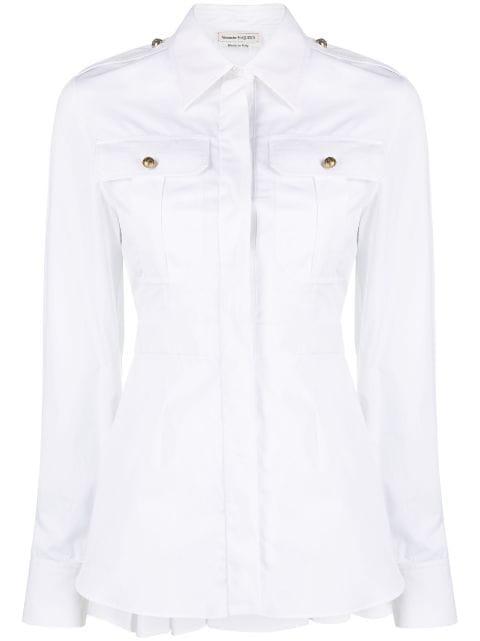 box-pleat cotton shirt by ALEXANDER MCQUEEN