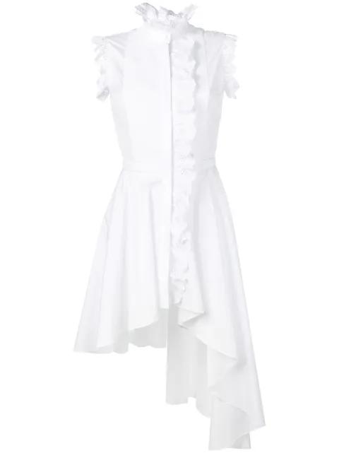 broderie anglaise trim dress by ALEXANDER MCQUEEN