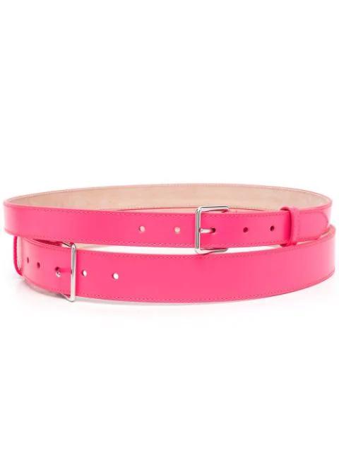 buckle-fastened leather belt by ALEXANDER MCQUEEN