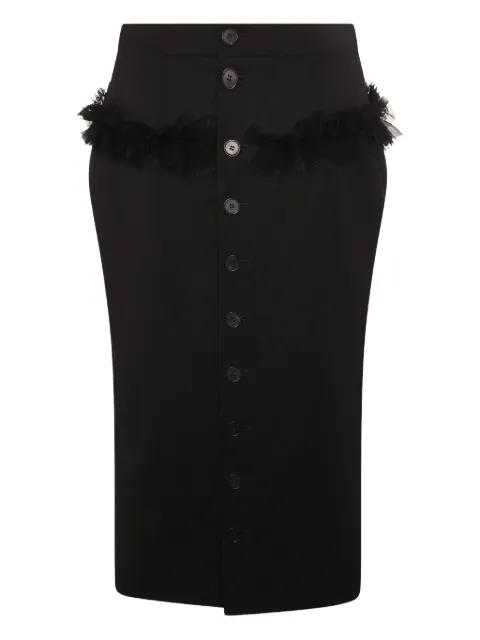 button-front ruffled skirt by ALEXANDER MCQUEEN
