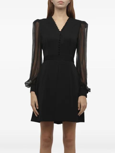button-front sheer-sleeve mini dress by ALEXANDER MCQUEEN