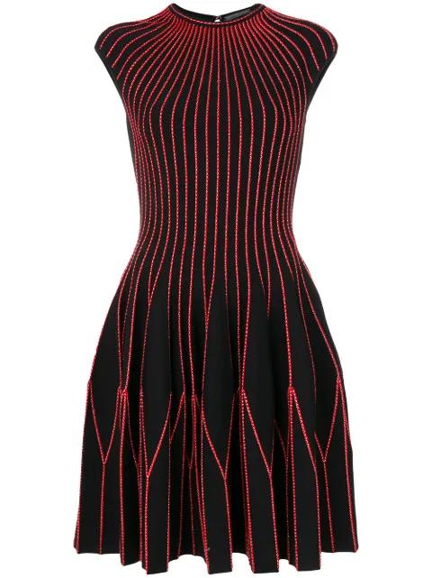 capped-sleeve knitted dress by ALEXANDER MCQUEEN