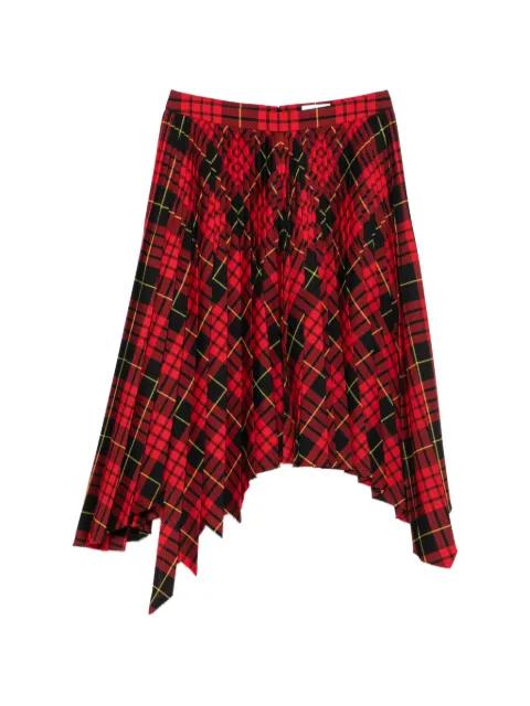 check-pattern asymmetric skirt by ALEXANDER MCQUEEN