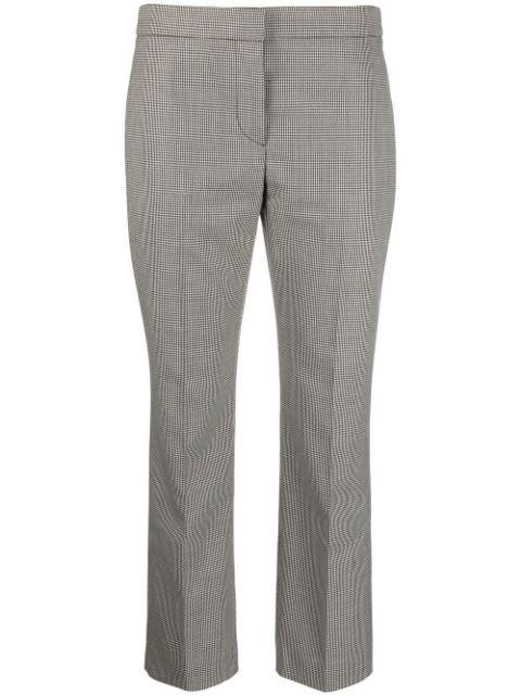 checked cropped slim-fit trousers by ALEXANDER MCQUEEN