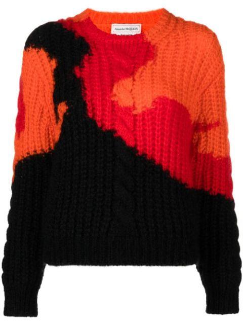 colourblock knit jumper by ALEXANDER MCQUEEN