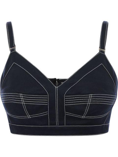 contrast-stitch crop top by ALEXANDER MCQUEEN