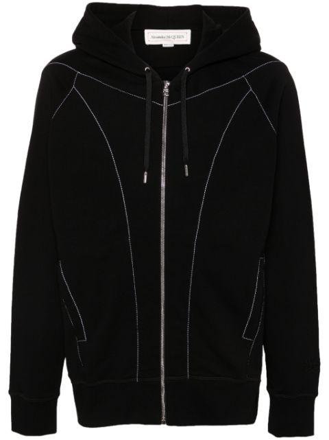 contrast-stitching hoodied jacket by ALEXANDER MCQUEEN