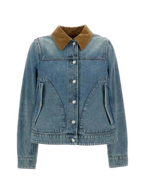 corduroy-collar denim jacket by ALEXANDER MCQUEEN