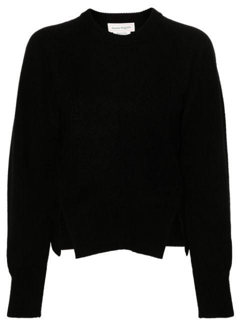 corset-style ribbed jumper by ALEXANDER MCQUEEN