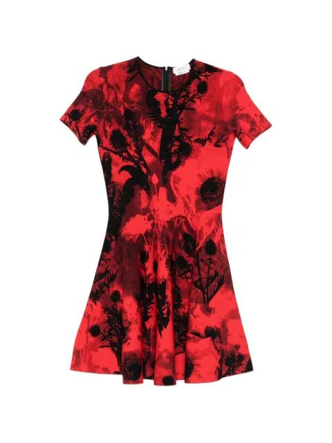 crew-neck flared-hem mini dress by ALEXANDER MCQUEEN