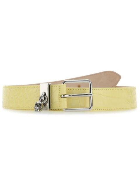 crocodile-effect leather belt by ALEXANDER MCQUEEN