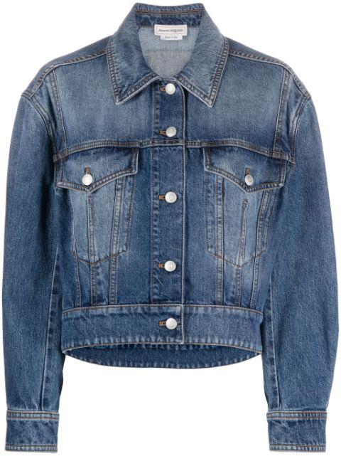 cropped denim jacket by ALEXANDER MCQUEEN