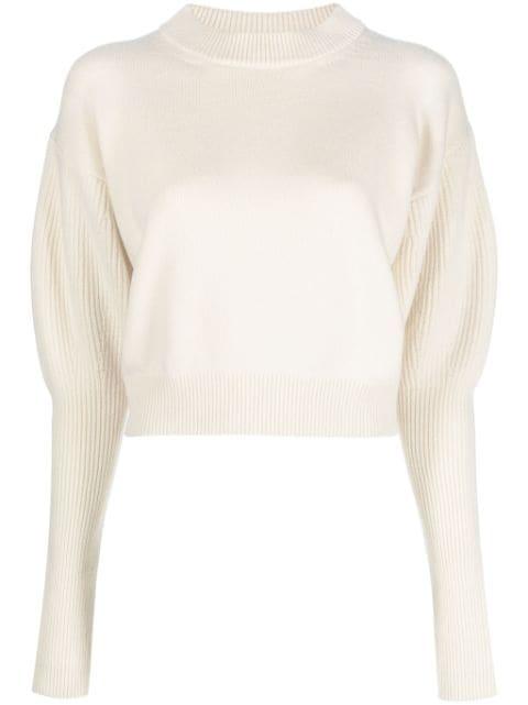 cropped wool-cashmere jumper by ALEXANDER MCQUEEN