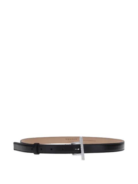 crystal-embellished leather belt by ALEXANDER MCQUEEN