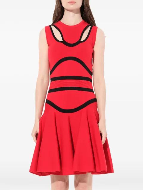 cut-out intarsia-knit mini dress by ALEXANDER MCQUEEN