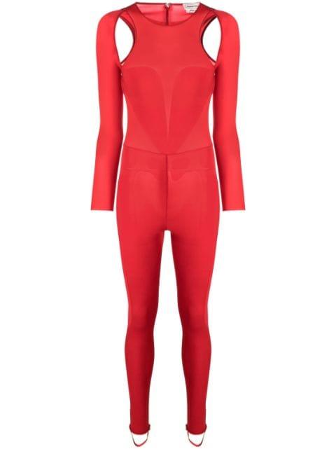 cut-out long-sleeve jumpsuit by ALEXANDER MCQUEEN