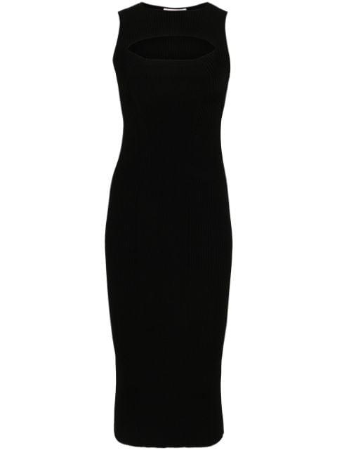 cut-out ribbed maxi dress by ALEXANDER MCQUEEN