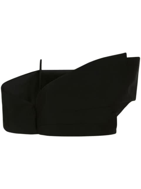 deconstructed asymmetric crop top by ALEXANDER MCQUEEN