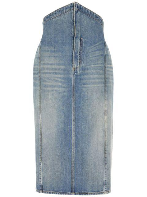denim midi skirt by ALEXANDER MCQUEEN